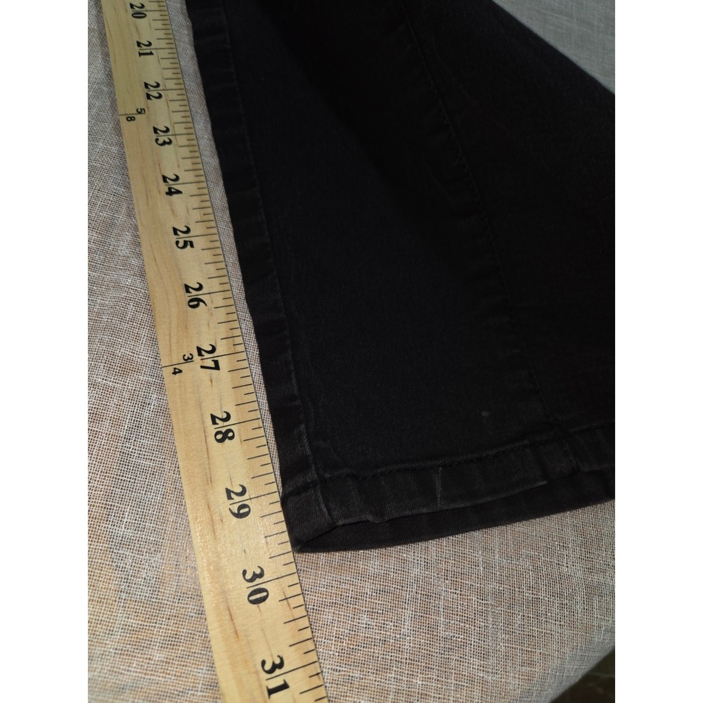 Womens Black Cargo Utility Straight Leg Jeans Stretch Y2K Pants Size 36x28 - Picture 6 of 14